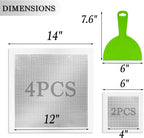 6-Pack Drywall Repair Kit - Heavy Duty Aluminum Self-Adhesive Mesh Patch Set Including 4P 12 x12 Inch & 2P 4x4 Inch Drywall Patch, with Scraper for Large Holes in Walls & Ceilings