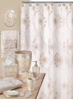 Zahari Home Rose Vine Bathroom Towel Set - 3 Piece Towel Set in Beige - Modern Decor, Unique Design