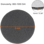 HARFINGTON 10pcs Drill Power Brush 5 inch Tile Scrubber Scouring Pads 800-1000 Grit for Bathroom Kitchen Household Cleaning