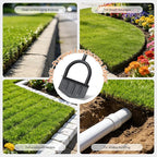 Edger Lawn Tool, 41-inch Long Handle Manual Lawn Edgers with T-Grip, Sharp V Shaped Half Moon Hand Lawn Edging Tool for Effortless Landscaping Sidewalk Yard Garden Flower Bed Border Cable Burying