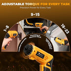 MulWark Electric Screwdriver Set, 4V Cordless Screwdriver with 46 Precision Driver Bit Set in Carrying Case Rechargeable 2-Position Handle, Powered Screwdriver Kit for Home Improvement, DIY Projects