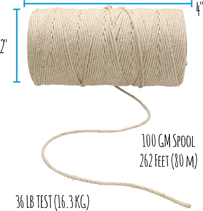 The Beadsmith 100% Hemp Cord – Natural Color – 1.5mm, 262 Foot Spool, 36LB Test Strength – Twine for Jewelry Making, Macrame, Paper Crafts, Gardening, Scrapbooking, Home Décor, DIY String Art & More