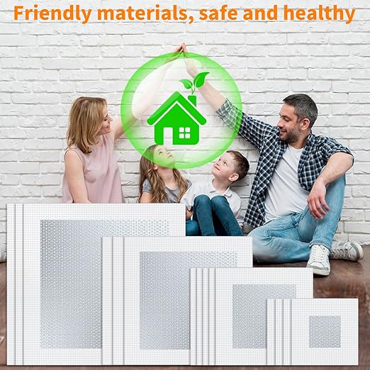 Wall Patch Kit, 15 Pieces Self-Adhesive Mesh Repair Patches for Drywall, Multiple Sizes 2/4/6/8 Inch, Permanently Repairs Damaged Walls and Ceilings