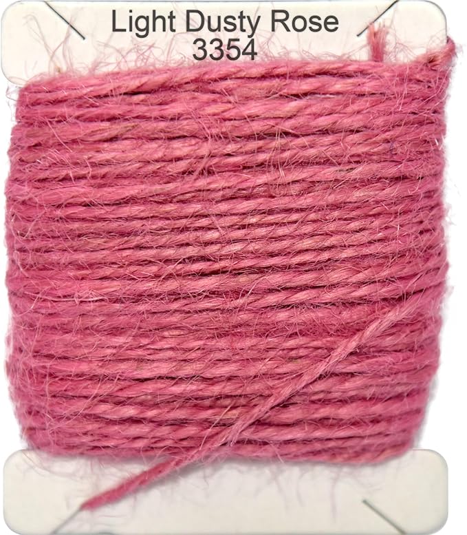 Jute Twine 15m Long Twine String for Crafts Gift Wrapping Packing Gardening Crochet Knitting Macrame Decor (Light Dusty Rose)
