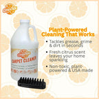 Carpet Cleaner Concentrate + Free Scouring brush – USA Made Enzymatic Citrus Formula for Carpets, Rugs & Upholstery – Eco-Friendly Pet Safe Deep Cleaner