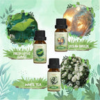 Nature Fragrance Oils Set, Essential Oil Gift Set for Diffuser, Natural Scent Diffuser Oil for Candle Making-Fresh Cut Grass, Mountain Air, Bamboo, Ocean Breeze, Fresh Lotus Leaf, White Tea