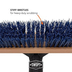 SWOPT 10” Premium Multi-Surface Scrub Brush Head — Cleaning Head Interchangeable with All SWOPT Cleaning Products for More Efficient Cleaning and Storage — Clean Driveways, Decks, and Siding
