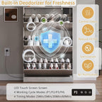 BORNOON Shoe Cabinet with Odor Control and Back Panels, Deodorizing Slim 3-Flip Shoe Storage Cabinet for Entryway, Freestanding Hidden Shoe Rack Organizer for Entrance, Hallway, Bedroom