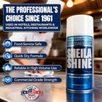 Sheila Shine 2 x 10oz Stainless Steel Cleaner and Polish - Removes Grease, Fingerprint & Watermark - Kitchen Appliances, Refrigerators, Sinks, Ovens & Grills - Stainless Steel Appliance Cleaner Spray