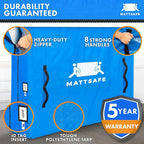 Nordic Elk Mattress Bags for Moving and Storage (Queen) Heavy Duty Moving Supplies, 8 Sturdy Handles, Strong Zipper, Mattress Cover Queen Size Bed Bags, Storage Cover Essentials Packing Protector