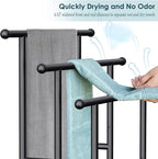 Kayfia 40" H Free Standing Towel Rack, 3 Tier Alloy Steel Stand with Basket, Blanket Drying and Display Rack for Oversized Bath Towels Bathroom Accessories, Next to Tub or Shower