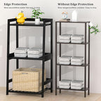 3 Tier Bamboo Bathroom Shelves, Ladder Shelf for Storage, Rustic Home Organizer, Space-Saving Design, Stylish Display Nightstand, Stylish Storage Solution for Home, Living Room, Kitchen