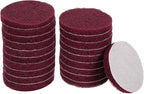 HARFINGTON 20pcs Scrubber Scouring Pads 400 Grits 3 Inch Drill Power Brush Hoop and Loop Surface Conditioning Disc Drill Scuffing Disc Scrub Pads for Home Kitchen Cleaning, Red