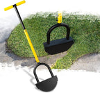Manual Edger Lawn Tool with 38"-42" Adjustable Length, Saw-Tooth Border Edger with Wide Footplate Manganese Steel Blade, Garden Edging Tool for Flower Beds, Landscaping, Sidewalks, Yard