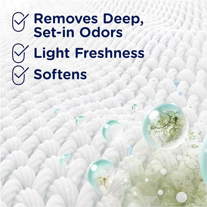 Downy RINSE & REFRESH Laundry Odor Remover and Fabric Softener, Fresh Lavender, 48 fl oz, Safe on ALL Fabrics, Gentle on Skin, HE Compatible