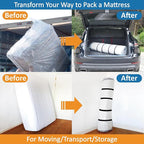 Storage Logic Foam Mattress Vacuum Bag for Moving, Storage, Vacuum Seal Mattress Bag with Straps (King/Cal-King)