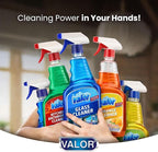 Valor Glass Cleaner Trigger Sprayer – Streak-Free Shine for Glass & Mirrors, 32 fl oz (32 Fl Oz (Pack of 3))