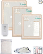 BAGSMART Vacuum Storage Bags with Portable Pump, Travel Space Saver Bags for Clothes, Heavy Duty Compression Bags for Storage, Vacuum Seal Bags with Hand Pump, Travel Essentials for Packing-Khaki