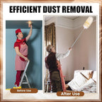 Remerry Extendable Lambswool Duster 30-96 Inch with Stainless Steel Handle Removable Head Multi-Surface Cleaning Tool for Ceiling Fan, Window, Roof, Wall, Furniture, Bookshelf, Home, Office