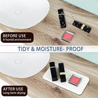 4PCS Water Absorbing Stone Tray, Quick Drying Diatomite Stone Sink Tray, Water Absorbent Stone Coasters for Bathroom Counter, Kitchen Soap Dish Holders Toothbrush Holders in Modern Home