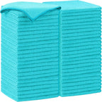 AIDEA Microfiber Cleaning Cloth-50PK, Soft Microfiber Towels for Cars, Absorbent Cleaning Rags, Lint-Free Streak-Free Wash Cloths for House, Kitchen, Window(12in.x12in), Blue