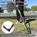 Crack Weeder, 48" Long Handle Crevice Weeding Tool with Soft Foam Grip, Stainless Steel Weed Puller Tool Weeder Tool, Efficient Weed Remover Tool for Sidewalk, Paver, Narrow and Wall Gaps
