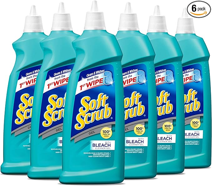 Soft Scrub Gel with Bleach Cleaner, 28.6 Ounces (Pack of 6)