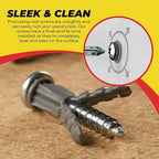 Qualihome Ribbed Plastic Drywall Anchor Kit - Wall Anchors and Screws for Drywall Includes Anchors, & Screws, 1 Masonry Drill Bit - Mounting Tolls for Decor, Furniture, Shelving (6-8 x 7/8")