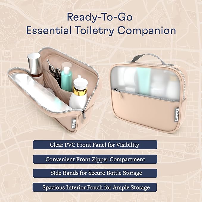 Shacke Premium 8 Packing Cubes Set - Lightweight Mesh Travel Luggage Organizers with Laundry Bag, 8-Piece Suitcase Storage System (Nude Biege)