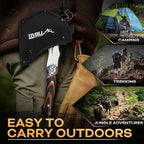 TIVOLI Camping Axe, Lion - Patterned Survival Hatchet with Nylon Sheath, High Carbon Steel Blade Compact Outdoor Bushcraft Axe with Ergonomic Wood Grip, Camping Gear for Hiking, Chopping, Hunting
