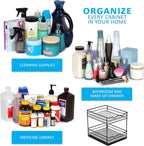 Pull Out Cabinet Organizer for Spices, Cans - Heavy Duty with Lifetime Limited Warranty- Pull Out Spice Rack- Cabinet Pull Out Shelf for Cans,Dishes, Etc, 8-1/2"Wx10-3/8"Dx8-7/8"H, Black