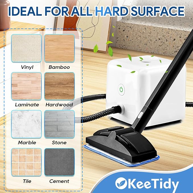 Reusable Microfiber Pads Compatible with Dupray Neat Steam Cleaner Replacement Mop Cleaning Pads, Reusable Cloths and Small Bonnets, 6+6 Pack