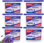 Vacplus Moisture Absorbers 6 Pack, 10.5 Oz Portable Humidity Absorber Boxes for Your Bathroom, Closet & Car, Dehumidifier with Lavender Fragrance, Purple