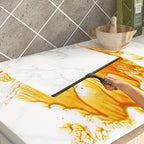 All-Purpose Silicone Shower Squeegee for Shower Glass Door,with 1 Hooks,for Bathroom Glass, Car, Tile Wall, Mirror Cleaning - Flower Shaped Handle for Easy-Grip 12 Inch Black