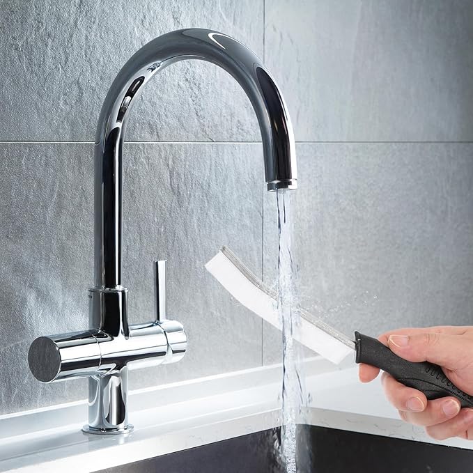 uxcell 5pcs Crevice Cleaning Brush, Hard Bristle Gap Scrub Brush, Bathroom Cleaning Tools for Window Bathroom Faucet Gap, White