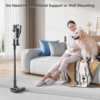 35,000pa Cordless Vacuum Cleaner, Max 50 Minutes, Lightweight Cordless Cleaners for Home, Stick and Handheld Vacuum for Carpets, Hard Floor, Pet Hair, Cars (Black)