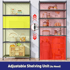 Romorgniz Storage Shelves Adjustable Metal Shelving Unit 5 Tier Wire Shelving,1010LBS Pantry Shelves Sturdy Steel Wire Shelf for Laundry Bathroom Kitchen Pantry, 13.6" D x 21.5" W x 59.4" H, 2PCS