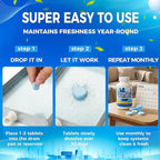 Loopeer 200 Ac Drain Line Tablets Cleaner, Fast Acting Prevents Overflow HVAC Drain Pan Clean for HVAC, Window Units, Mini-splits, Dehumidifiers and Refrigerators System Maintenance