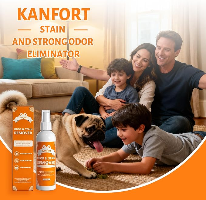 Stain & Strong Odor Eliminator, Pet Odor Eliminator for Strong Odor, Carpet Stain Remover for Cat, Dog,Furniture, Beds