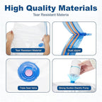 HOUSE DAY 22 Pack Vacuum Seal Bags For Clothing Travel, Vacuum Bags With Electric Pump, Vacuum Sealer Bag for Clothes, Comforters, Blankets, Pillows, Moving (4XL/4L/4M/4S/2S Roll/2XS Roll/2XXS Roll)