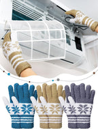 Patelai 3 Pairs Microfiber Plant Dusting Gloves Leaf Cleaning Gloves for Indoor Plants, Blinds, Furniture, House (Gray,Dark Blue,Khaki,White,Large)