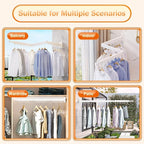 Clothes Drying Rack Wall Mounted,Drying Rack Clothing,Clothes Hanging Rack,Retractable,Collapsible(Tri-Fold), White Color(Ring)