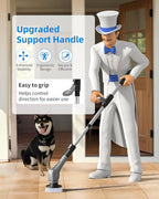 MR.SIGA Electric Spin Scrubber, Cordless Cleaning Brush, Shower Scrubber with 7 Replaceable Brush Head, Waterproof Bathroom Power Scrubber for Kitchen and Bathroom Cleaning