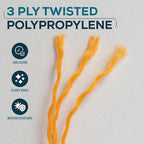 Orange Mason Line String – 393ft, 1.3mm Thick Twisted Polypropylene – Durable Construction Twine for Laying Bricks, Blocks, Fences in Gardening, DIY & Landscaping Projects