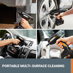 Worx 20V SteamStorm Cordless Handheld Steam Cleaner w/Accessories, Steamer for Cleaning 220°F 8-Second Preheat, Lightweight Portable Steamer for Home Car – Battery & Charger Included