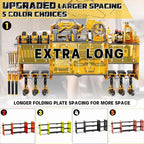 45" Large Power Tool Organizer Wall Mount with Charging Station - 3 Layer Storage Racks with 8 Cordless Drill Holder, 4 Hooks, Heavy Duty Garage Tool Organizer Storage for Workshop Pegboard Basement