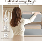 Storage Bins Cube Storage Organizer - 8 Pack Fabric Trapezoid Storage Cubes for Bins and Baskets for Shelves Collapsible Non-Separating Trapezoidal Flared Cube Organizer, Light Gray