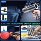 Car Vacuum Cordless Portable with Brushless Motor,16000PA Suction Power, 3-in-1 Compressed Air Duster & Air Blower & Pump Wireless Mini Handheld Cleaner for Home, Car, Pet, Office