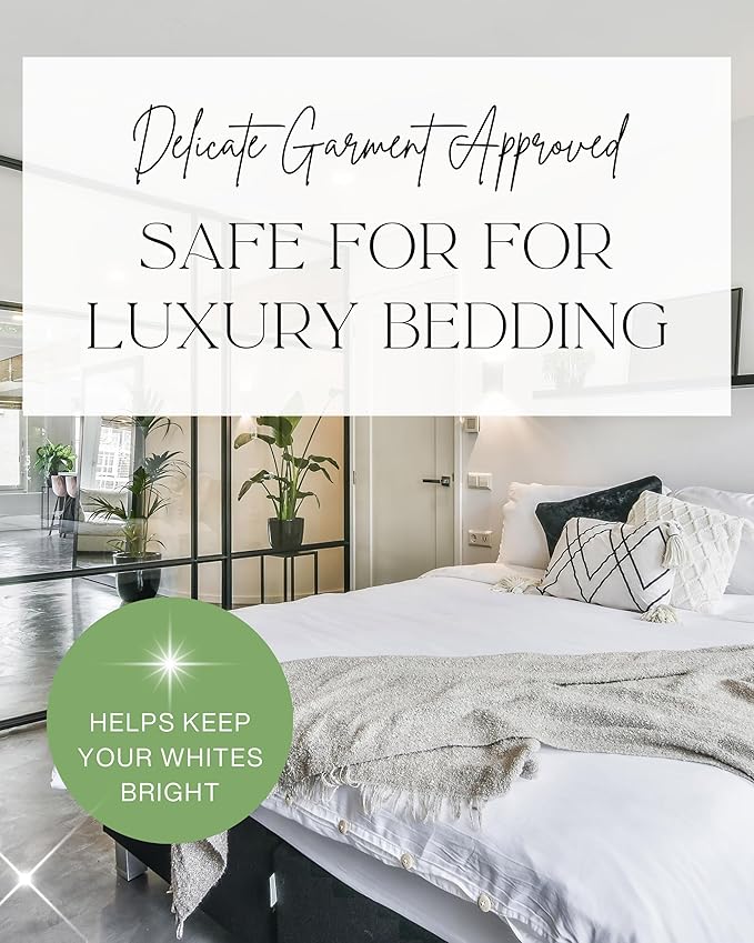 Home "CASHMERE" Powdered Luxury Laundry Detergent Powder & Booster – Ultra-Concentrated Peachwood & Patchouli Scent – Natural, Stain-Fighting, HE Safe, Gentle on Skin – 32 oz/64 Loads