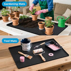 URMONA 22'' x 22'' Waterproof Silicone Under Sink Mat Cabinet and Counter Protector, Shelf Liner for Kitchen and Bathroom, Storage and Organizers, Litter Mat, Pet Cat Puppy Essentials（Light Grey）